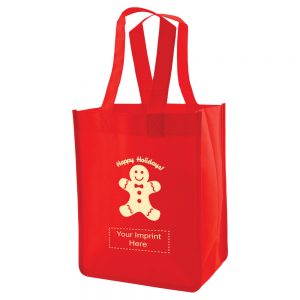 Holiday imprinted tote 2TOT0810SRED
